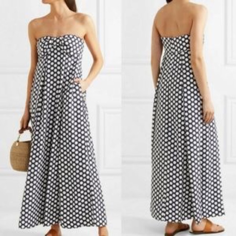 NWT | J Crew Bow Embellished Chiffon Maxi Dress